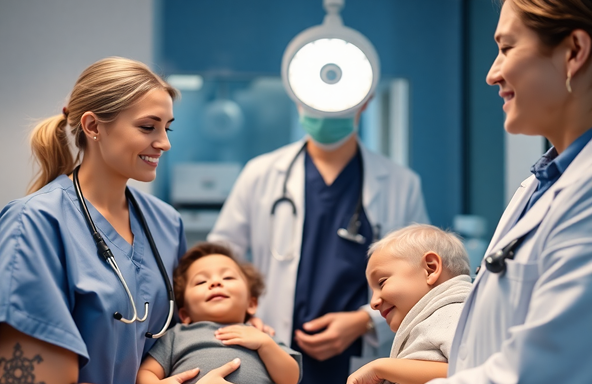 Healthcare professionals collaborating